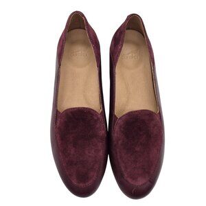 Dansko Womens Lace Burgundy Suede & Leather Slip on Loafers Size 39 US 9. (370)